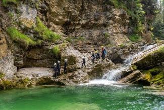 Action im Wildbach