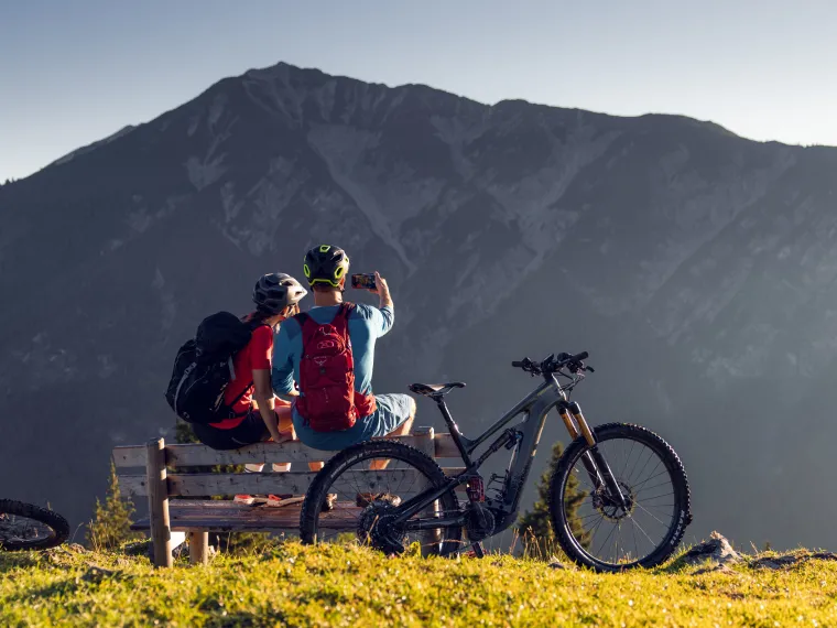 Pause bei einer Mountainbiketour