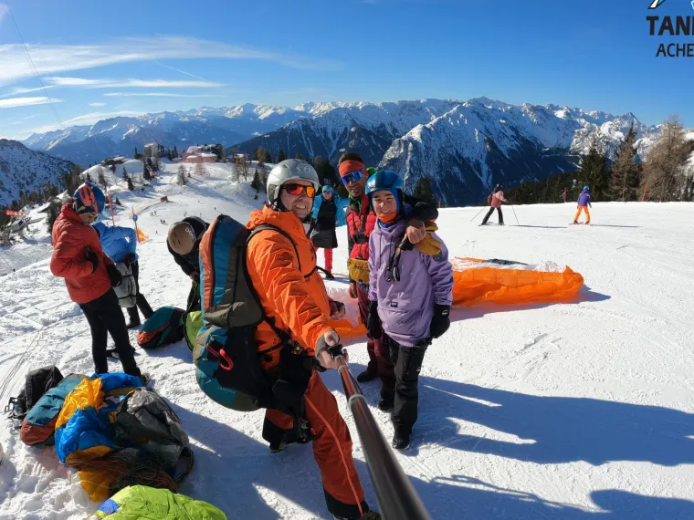 Paragleiten am Rofan im Winter