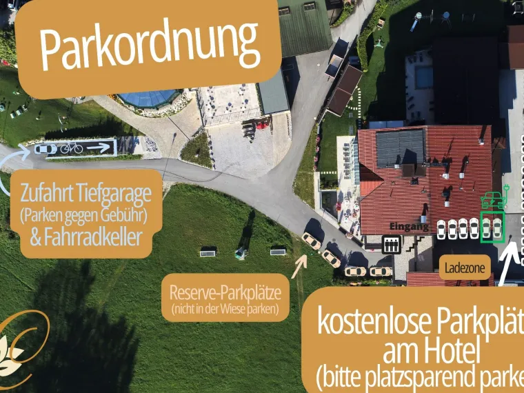 kostenlose Parkplätze direkt am Hotel